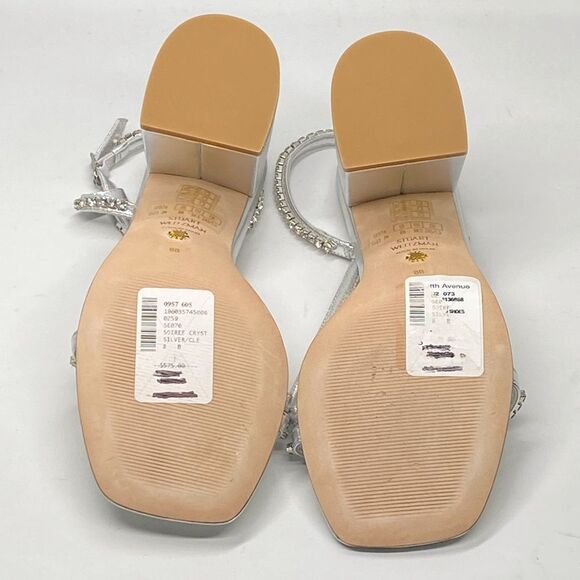 Stuart Weitzman Embellished Metallic Leather Sandals size 8 - Picture 13 of 14